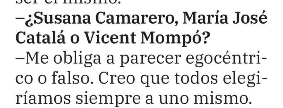 Causan bochorno algunas de las respuestas del Presidente de la <a href="/dipvalencia/">Diputació de València</a> Vicent Mompó en esta entrevista de <a href="/jcferriol/">Juan Carlos Ferriol</a> en las <a href="/provincias/">pradejonlarioja</a>.

Deja en evidencia, otra vez mas, a Mazón (que no estará nada contento) y dedica más esfuerzos a posicionarse como sucesor que a buscar