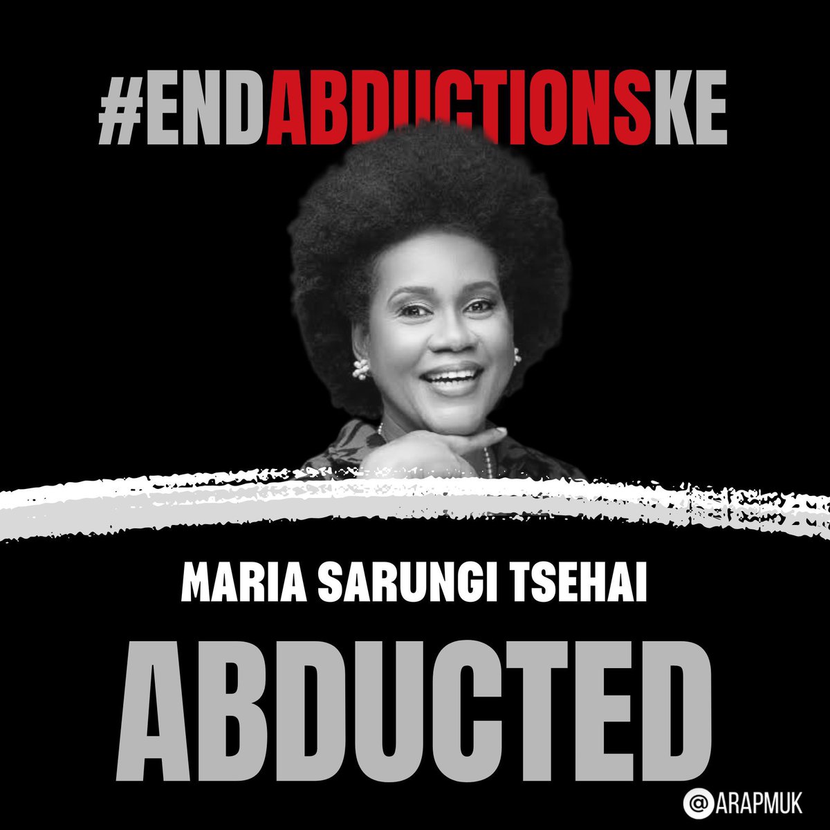 We are all pushing the #EndAbductionsKE .

If this post appears on your TL, type #EndAbductionsKE #RutoMustGoNow