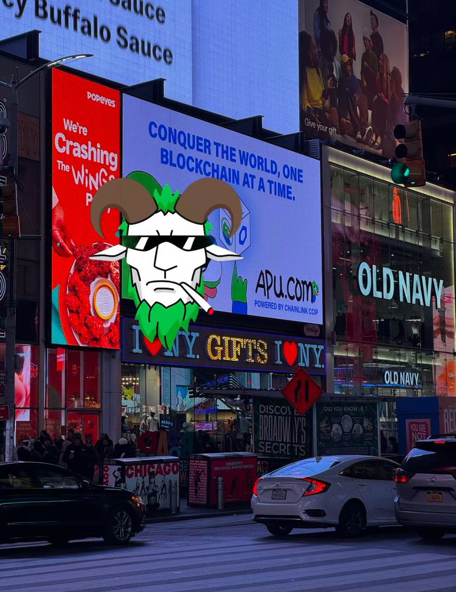 Spotted this in time square👀👀

#GoatX is on the take over

Be prepared 🔥

#TitanX #BuuldOnTitanX #memecoins #ETH #BTC #HEX #HODL 

<a href="/GOATXMemeFI/">GOAT X</a> <a href="/Irishcrypto4/">IRISH Crypto 🍀</a>