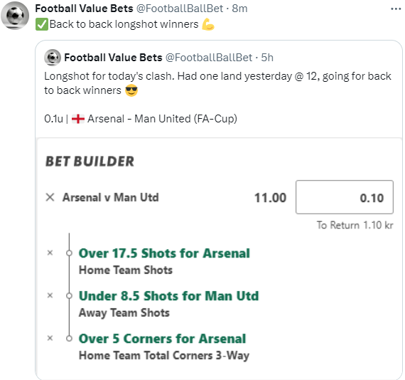 FootballBallBet's tweet photo. Today winner @ 11 ✅
Yesterday winner @ 12 ✅

Shared publicly here on X and in Telegram: https://t.co/SzMkobNgcq🤝 

Like and repost this you can be one of TWO people to get sent £20 via PayPal 🤑 https://t.co/KLyL7TfbWW