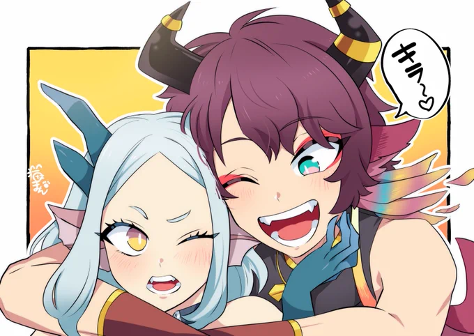 ヨサクさん( )のメロくんキラちゃん描かせていただきました!!ずっと見ていたいふたり…… 