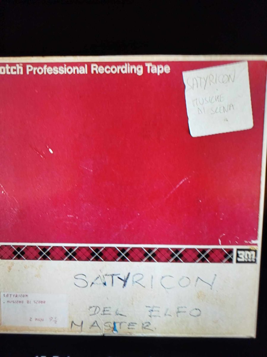 Un inedito alla mostra Fino ai limiti dell'impossibile, dedicata a #DemetrioStratos: la colonna sonora di Satyricon, spettacolo messo in scena dalla Compagnia dell'Elfo di Milano tra il 78 e il 79, regia di <a href="/gabrysalvatores/">Gabriele Salvatores</a>. Bobina ascoltabile a Palazzo Malagola (RA).