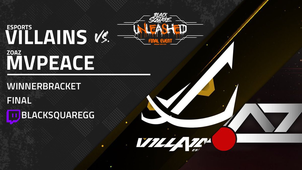 ◼️ Unleashed Final Event ◼️

Es geht direkt weiter mit dem Winner Bracket Final: auf uns warten Villains Esports und <a href="/TeamZoAz_/">Team ZoAz</a> MVPeace mit einem spannenden best of 5 um den Einzug ins Grand Final des Unleashed Tournaments. 
Auf dem Plan stehen Skyline, Vorkuta, Hideout, Protocol