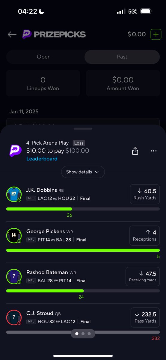 drayaa16's tweet photo. I feel like @PrizePicks need to give you some of the winnings from what you bet on. If I get 3 out of 4 right I should get something. Cause what the heck! https://t.co/Ra4iVNemVb