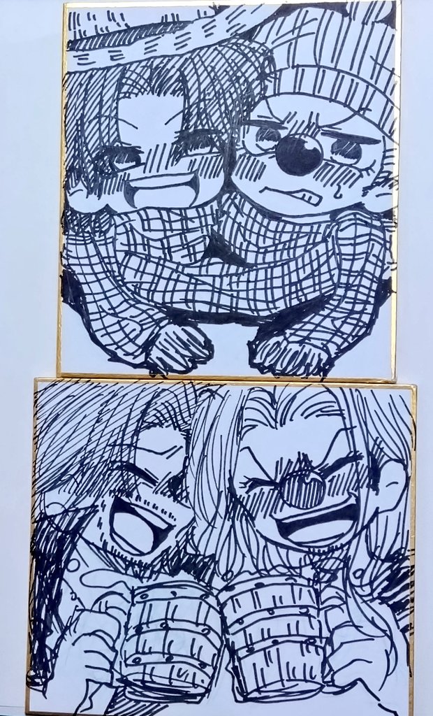 数分で描いたシャバ色紙 