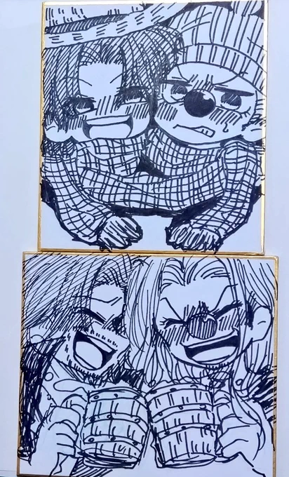 数分で描いたシャバ色紙 