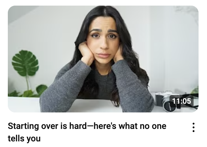 I’m really good at being consistent with things when the momentum is there, but as soon as I take a break, I find it so hard to get back into it

But this is so common

Starting again is harder than starting for the first time