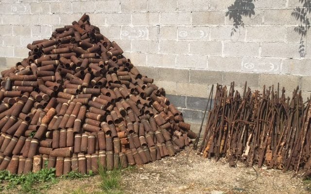 TheCriticalDri2's tweet photo. On the Western Front during WW1 both sides fired so many artillery shells at each other that even today, more than a century later, farmers in the area regularly unearth unexploded ordnance. They call it the Iron Harvest, and its expected to continue for another 300 years. https://t.co/Z7hBVjyvIX