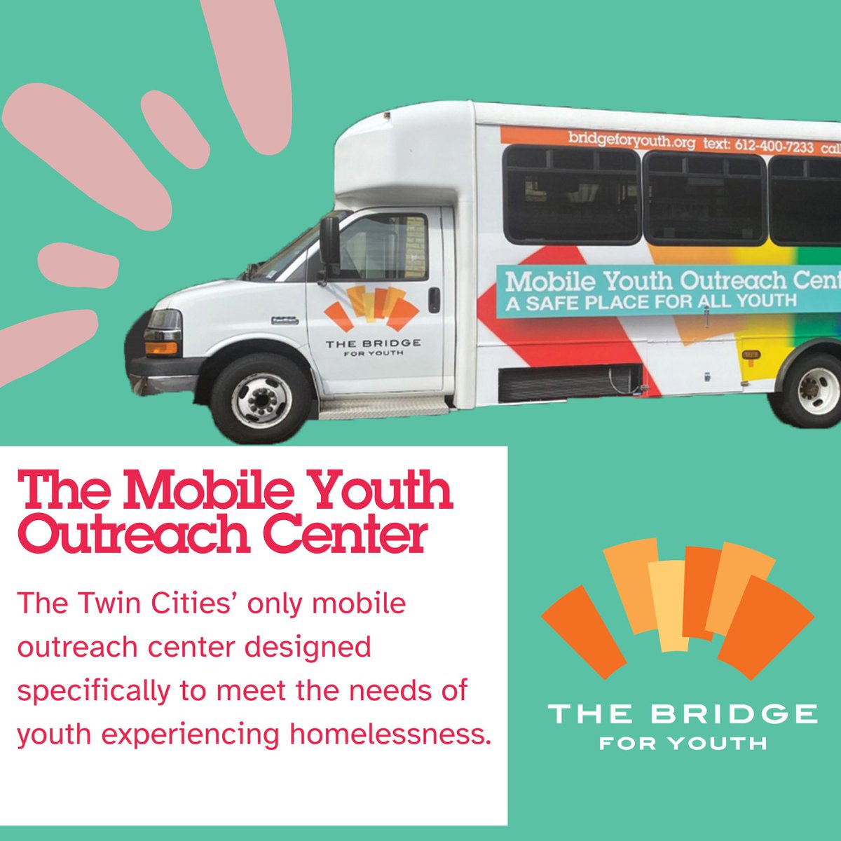 BridgeforYouth's tweet photo. The Mobile Youth Outreach Center is a safe place for all youth and is available at local schools, partner site locations, community events, and in neighborhoods around the #TwinCities metro area!

View of calendar of where our bus will be next: https://t.co/GZrAkwlYRK https://t.co/bgJqDmELDX