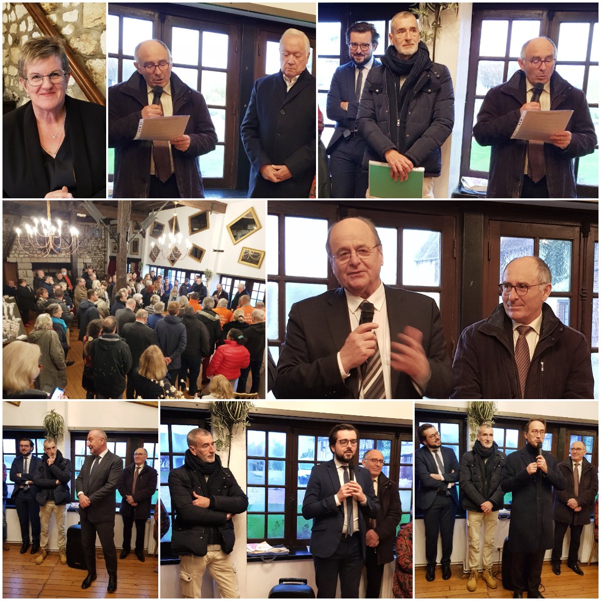 Nos #vœux : habitants et élus réunis... et de beaux discours de notre maire <a href="/brun_jph/">BRUN Jean-Philippe</a>, de <a href="/MA_Jamet/">Marc-Antoine JAMET</a> conseiller départemental maire de <a href="/valdereuil_info/">Val-de-Reuil</a>, du député <a href="/p_brun/">Philippe Brun</a>, de <a href="/BernardLeroy27/">Bernard Leroy</a> président de l'<a href="/AggloSeineEure/">Agglo Seine-Eure</a> et du sous-préfet <a href="/LEBASNicolas/">Nicolas LEBAS</a>. 🥂et galette pour clore !