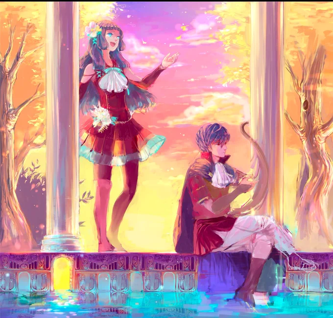 10年前の絵発掘した いまに通ずる色使い 模索してたんだなこの時期 この頃はPhotoshopを使ってた