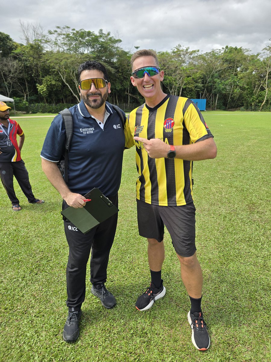 What cricket also brings....
Must have seen <a href="/JJBVB/">Job van Bunge</a> last >15 years ago in The Netherlands.
We meet now at Women's U19 <a href="/cricketworldcup/">ICC Cricket World Cup</a>  in Malaysia.
This great man is the headcoach of Malaysia.
Nice catching up....
<a href="/KNCBcricket/">Cricket🏏Netherlands</a> <a href="/VoorburgCC/">Voorburg Cricket Club 🏏</a> <a href="/HVCVQuick/">HV & CV Quick</a> <a href="/ICC/">ICC</a>