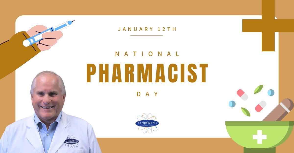 ScriptWorksRx's tweet photo. It’s National Pharmacist Day today, and we’re celebrating our incredible pharmacists who make a difference in our lives every day!

https://t.co/lm5SVIIQyN 

#NationalPharmacistDay #PharmacistAppreciation #ScriptWorksPharmacy #WalnutCreekCA #California #CompoundingPharmacy https://t.co/WaR2yt1HcY