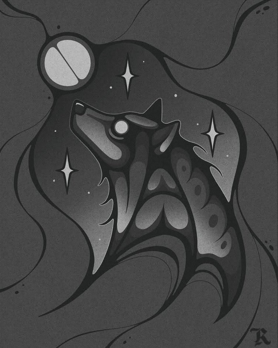 Indigenous_ca's tweet photo. It's the Wolf #FullMoon! Inviting us to reflect & set intentions for this next year, & nurture our hope.
🌕 Make sure to take a moment to appreciate the power this celestial being brings and magic. 💛✨
🖌️ Artwork: Ryan Pooman
#Moon #WolfFullMoon #IceMoon #OldMoon https://t.co/P2cvXO8W8b