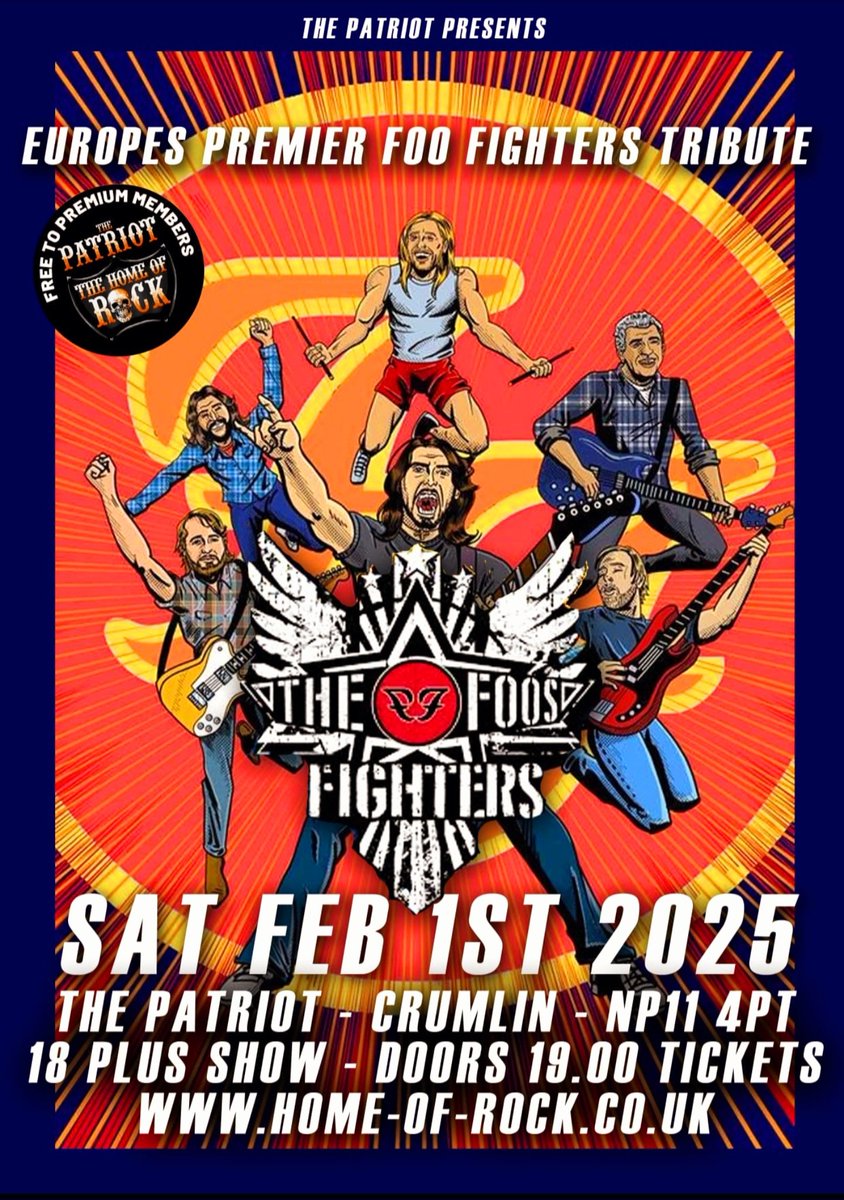 Tickets are onsale NOW
The Patriot Crumlin!!