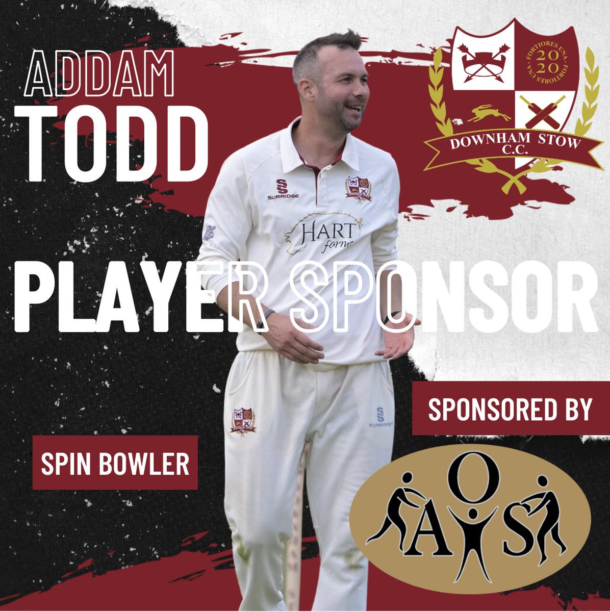 DownhamStowCC's tweet photo. Player Sponsor 2025!! Our player sponsors are back for the new season and our first post is for veteran off spinner Addam Todd.

We're delighted to welcome Assured Office Solutions (https://t.co/qW7j16wrZ1) as Addams sponsor for the 2025 season. https://t.co/5qnUul6hVd