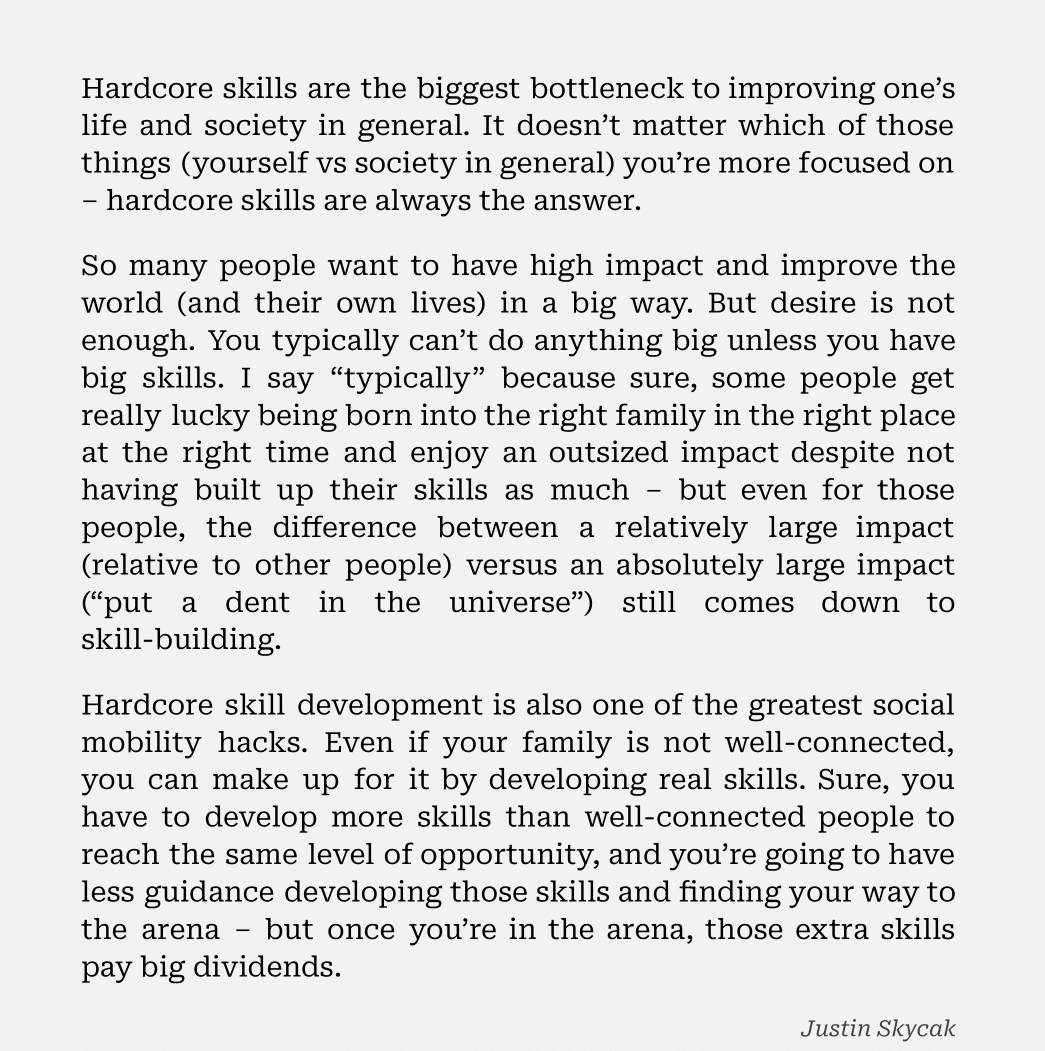 Hardcore skills are always the answer.