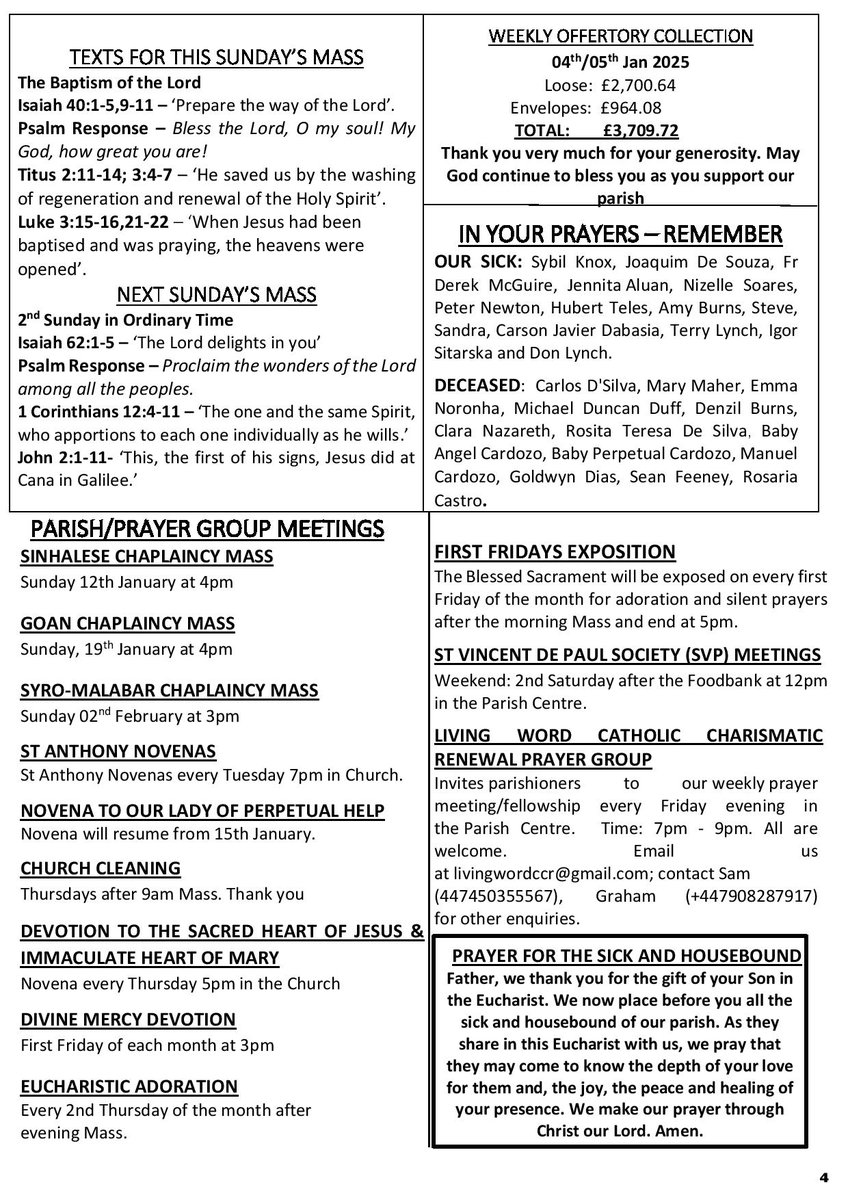 ssmmhounslow's tweet photo. Newsletter 12th January 2024
The Baptism of the Lord https://t.co/mKzqtx3x9E