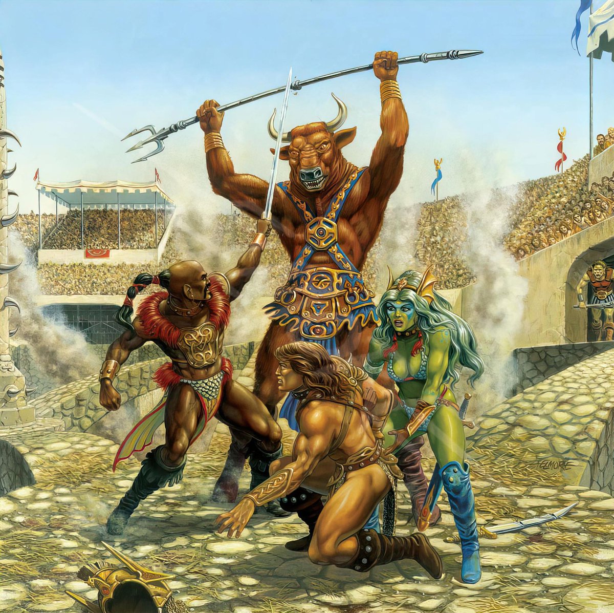 Caramon the Gladiator - Larry Elmore 
#Dragonlance #DungeonsandDragons