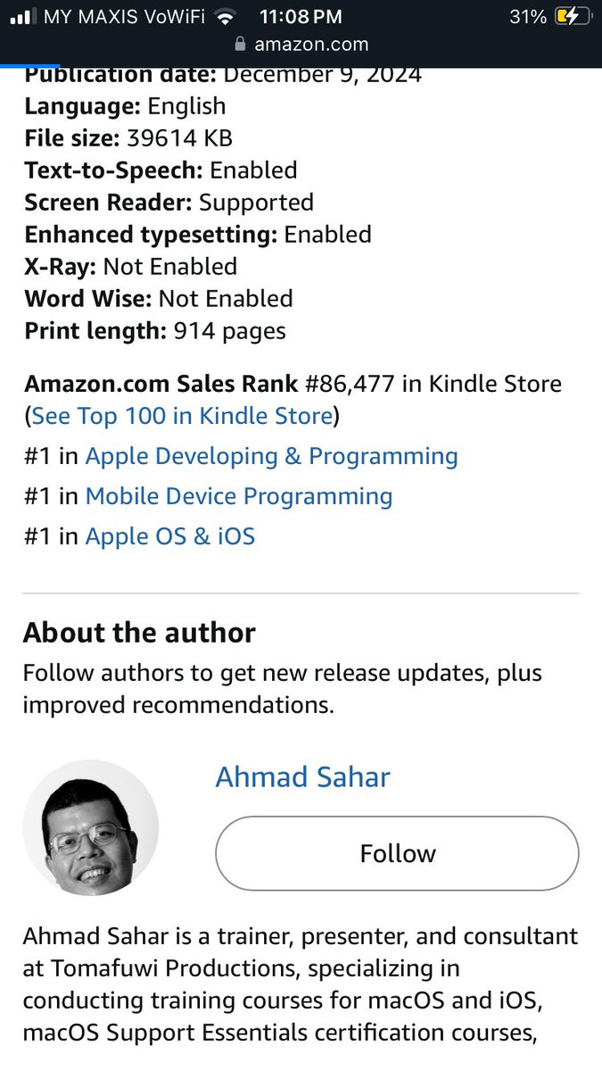 shah_apple's tweet image. #1 in 3 categories on the Kindle store! Thank you! amazon.com/iOS-18-Program… #iosdeveloper