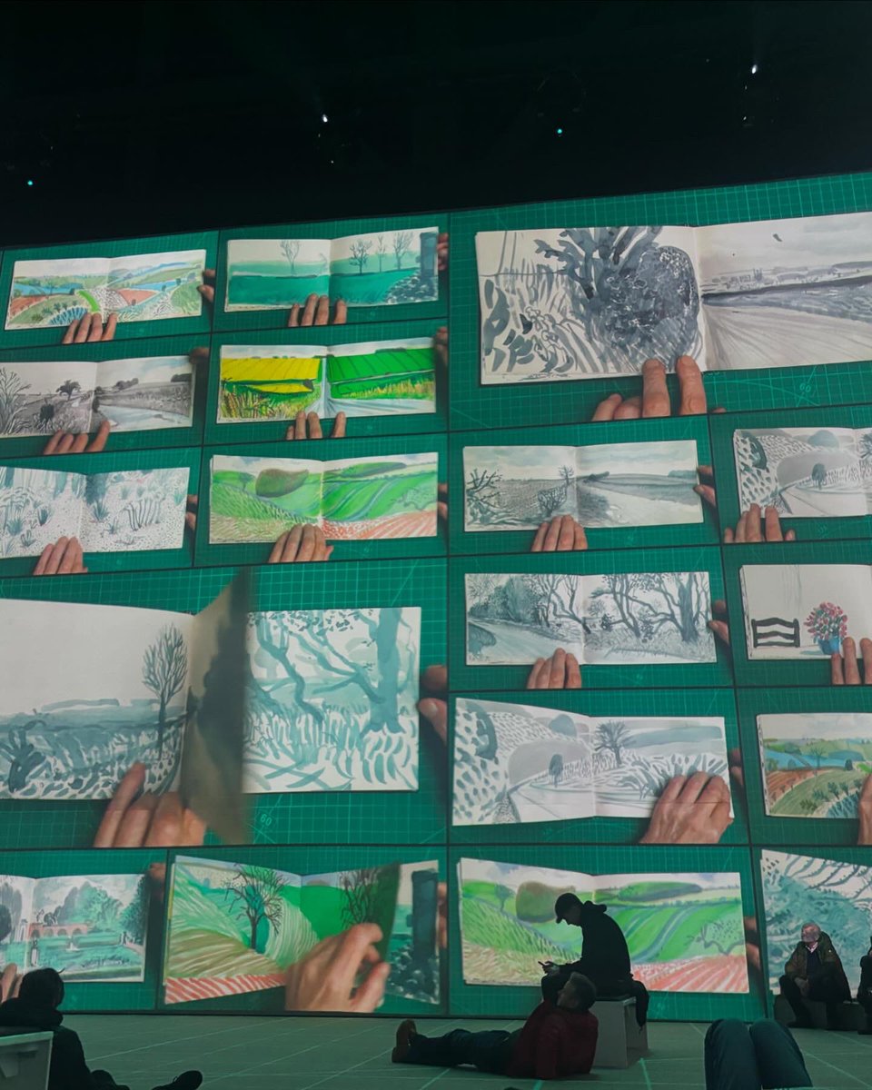 RenFrances22's tweet photo. How stunning are these David Hockney pieces. Went to his interactive exhibition today. #naturetwittercommunity #natureart https://t.co/s94CKKMInB