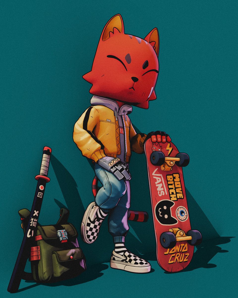 Atomik 9 Street Samurai. #characterdesign #illustrationart  #3dart