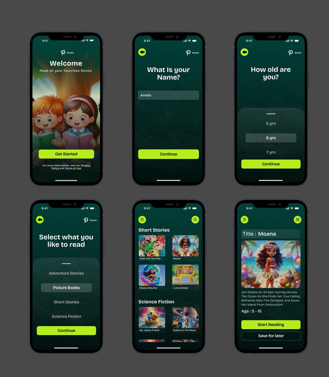 Tegadesigns's tweet image. Hello designers and Devs, tech bros and tech sis😃, I designed a kids book app , let me know what you think. 😌