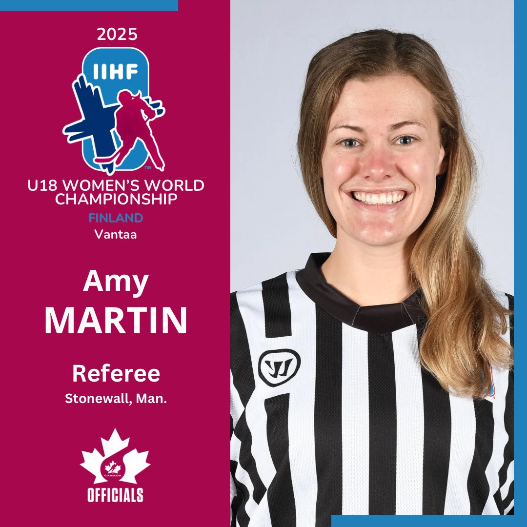 🥇Congratulations to Stéphanie Gagnon and Amy Martin will officiate the gold medal game of the U18 Women’s World Championship. 

🥇Félicitations à Stéphanie Gagnon et Amy Martin arbitreront la finale d’or du Championnat mondial féminin M18!