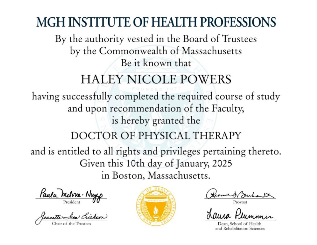 Haley Powers (@haleypowers23) on Twitter photo PT, DPT PT, DPT