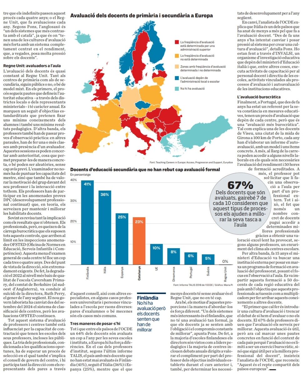 Si entenem l'avaluació com un procés formatiu i d'aprenentatge, que ajuda al desenvolupament professional dels docents, és totalment desitjable i necessari.  Un anàlisi de la situació europea per <a href="/dianasilva_f/">Diana Silva</a> i <a href="/ArandaQuim/">Quim Aranda</a> <a href="/diariARA/">diariARA</a>