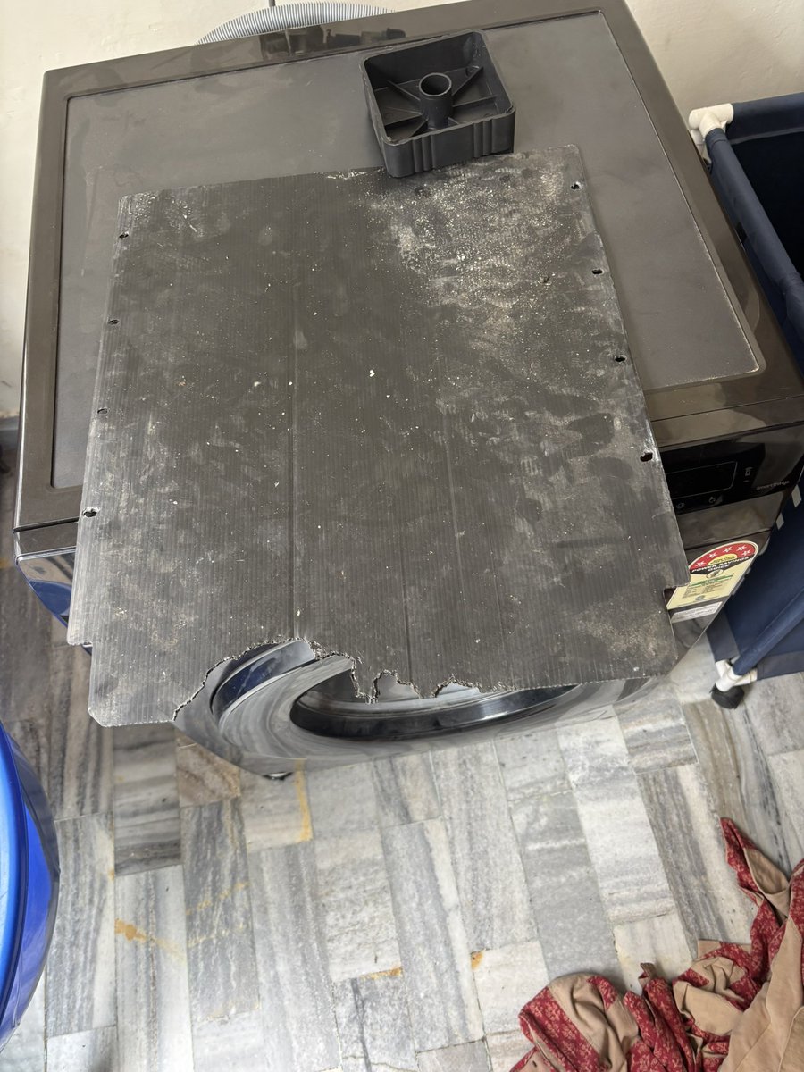 waliakk's tweet photo. @Samsung  poor material used for Rat protection provided on Samsung 8 kg front load washing machine, rats can easily tear it. Costed a lot to me. Your design team may look into it. https://t.co/fM1RswOsh7