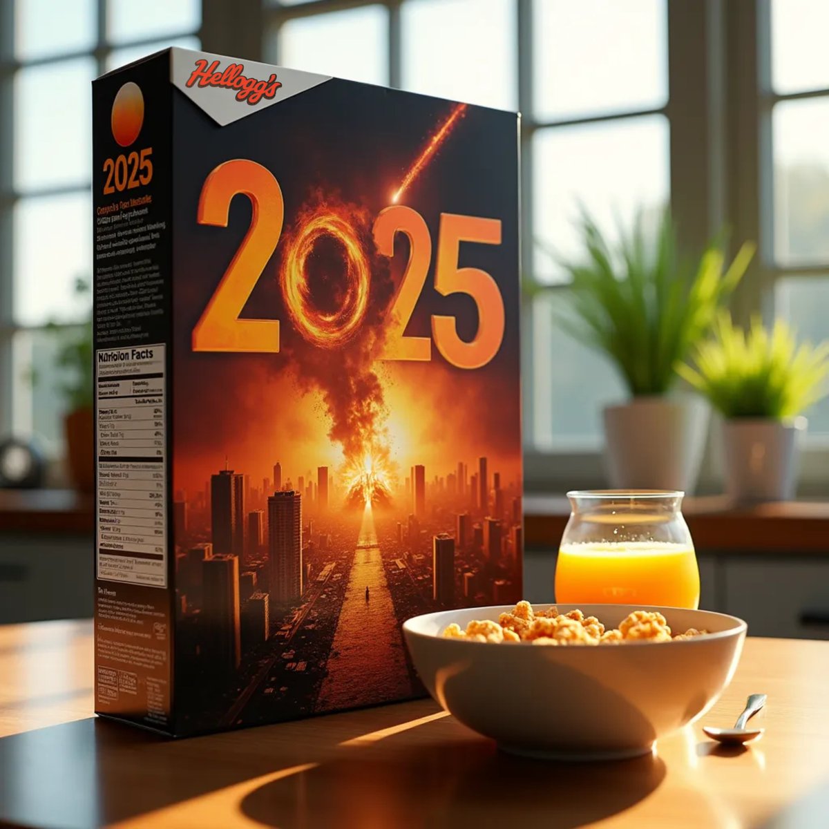 TheJamzzz's tweet photo. Mmm… crunchy chaos 🥣

#2025 #Meta #Drones #digitalart https://t.co/9kaMWoEvGe