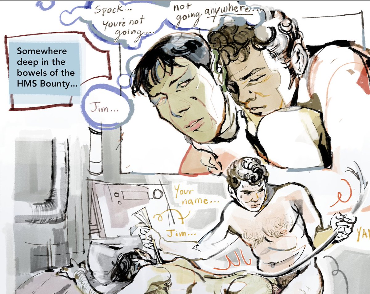 #bottomspockweek2025 <a href="/bottomspockweek/">Bottom Spock Week 2025</a> Day 1: Tail !! 

Needed to finally draw some movie stuff ;3c
