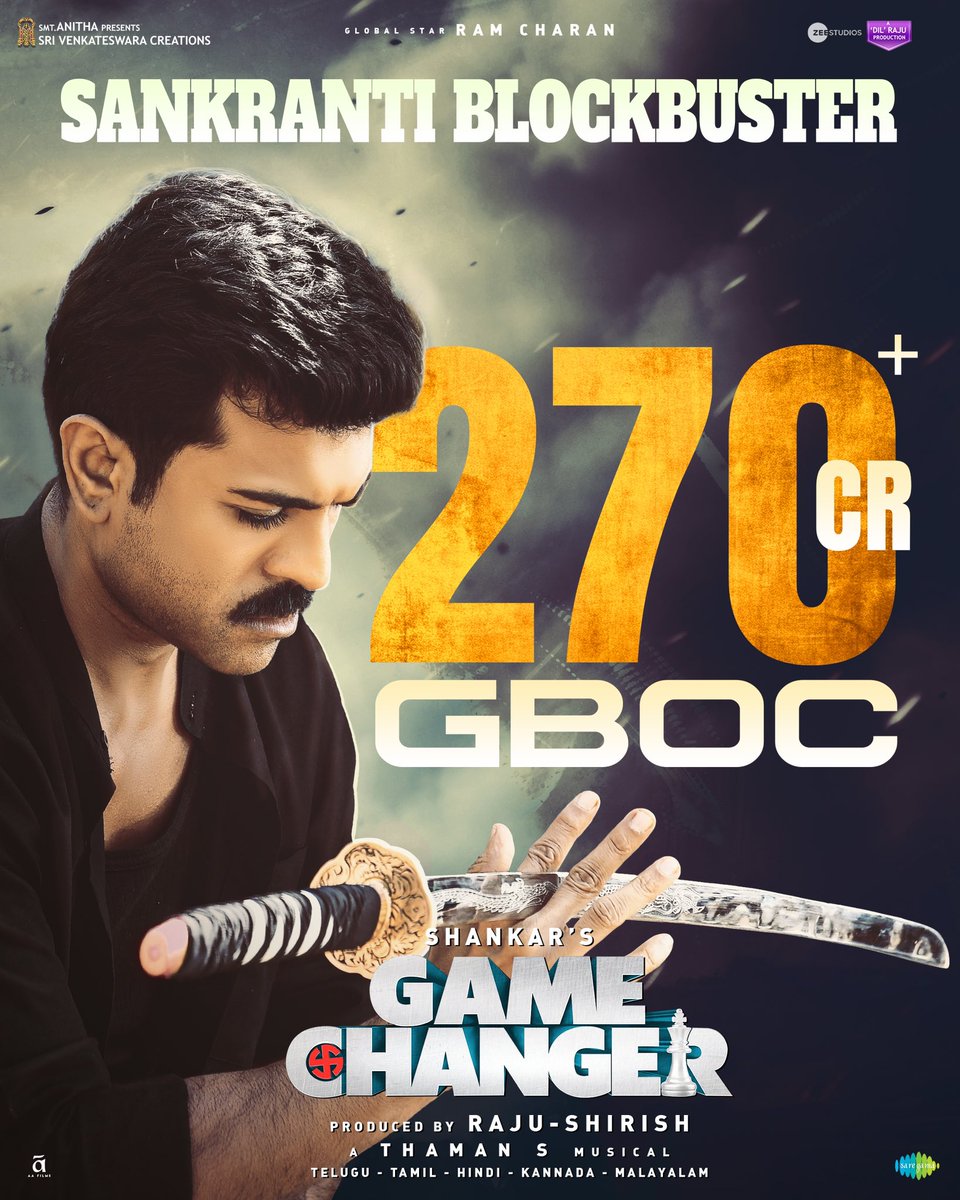 sivacherry9's tweet image. 💥💥💥💥💥💥💥💥💥💥💥💥💥💥

Two days - 270+CR world Wide 🤙🏻

Sankranthi Blockbuster🔥🔥🔥🔥

#BlockbusterGameChanger