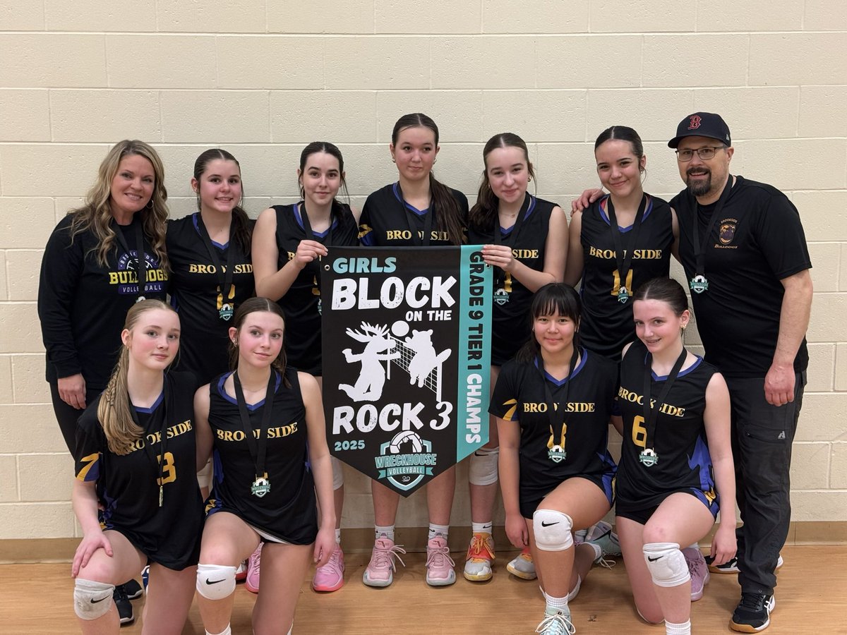 MsEmilyHynes's tweet photo. Another one! Huge shoutout to our Grade 9 Gold team on another victory at Block on the Rock tournament this weekend. Bringing home the gold for the Tier 1 category! Incredible work girls! Thank you to their coaches!!! @BrooksideInt @bmandeville2 https://t.co/XXA4JCD6gz