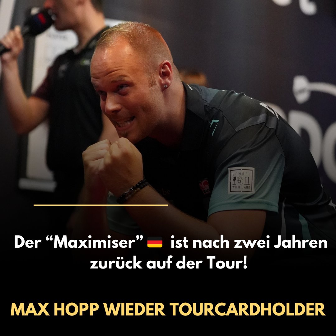 dartn_de's tweet photo. +++ MAX HOPP ZURÜCK AUF DIE TOUR +++

Nach zwei Jahren kehrt Max #Hopp wieder auf die Tour zurück! 

#darts #dartzn #tourkarte #qschool #maximiser #maxhopp https://t.co/jJnoY7Li2m