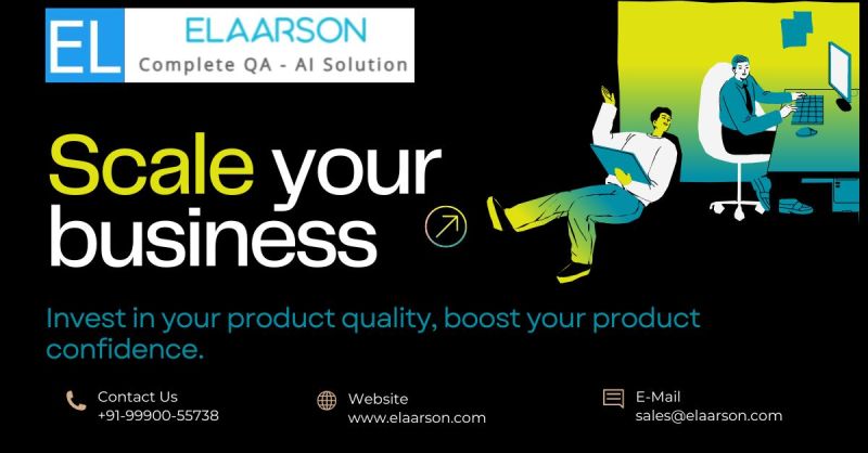 🚀 Boost Your Business!
Invest in quality and build error-free products with ELAARSON. We ensure top-notch application testing, from performance and security to data validation and AI testing.
✅ Why Us?

Enhance product reliability
Eliminate errors
Gain customer trust
📧