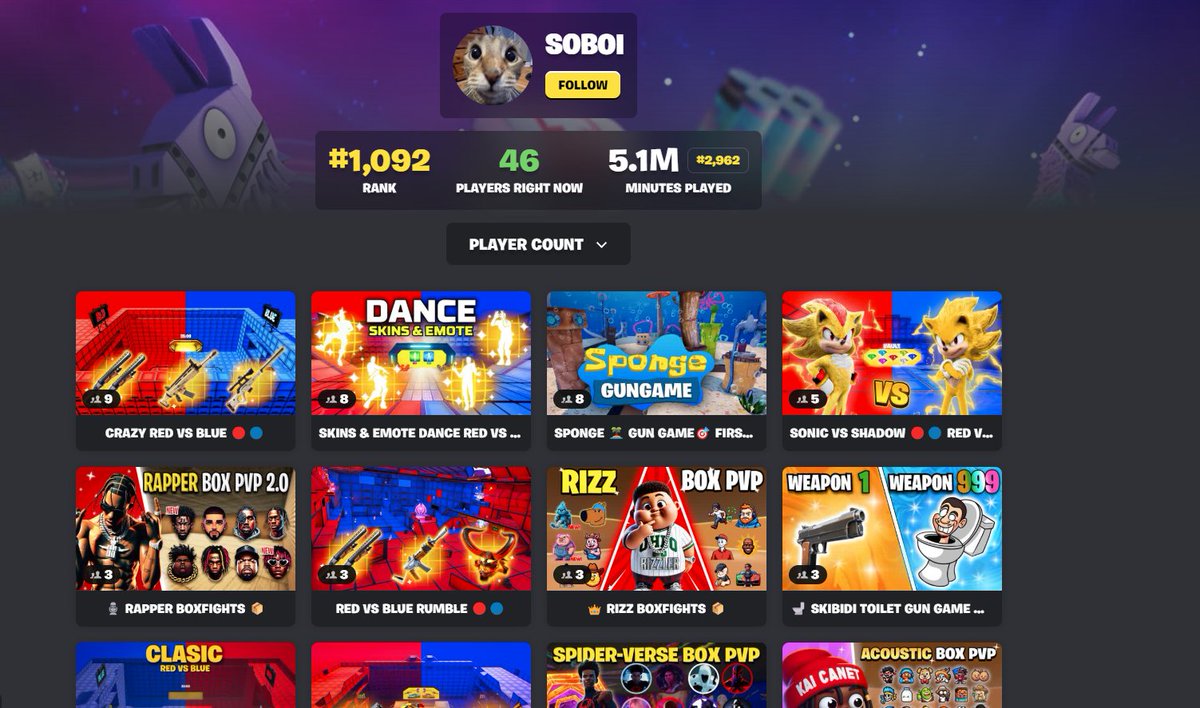 ripperprox's tweet photo. This person is copying our map thumbnail and many other popular map thumbnails, and still isn’t getting banned! @FNCreate 
#UEFN #Fortnite https://t.co/5KCBNiv623