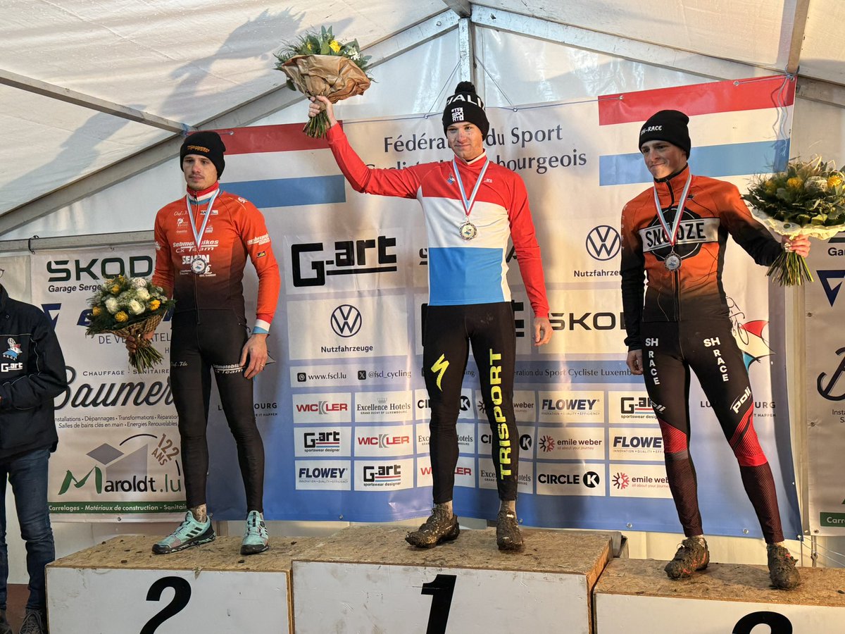 DucalSports's tweet photo. 🇱🇺Championnats Nationaux 
#Cessange25
Élites
🇱🇺🥇Loïc Bettendorff
🥈Raphaël Kockelmann
🥉Ken Contern 

Espoirs 
🇱🇺🥇@KockelmannMa @lottocycling_ 
🥈Mil Morang @lottokernhaus 
🥉@BertonNoa @team_toproad https://t.co/5TtBdVcxVn