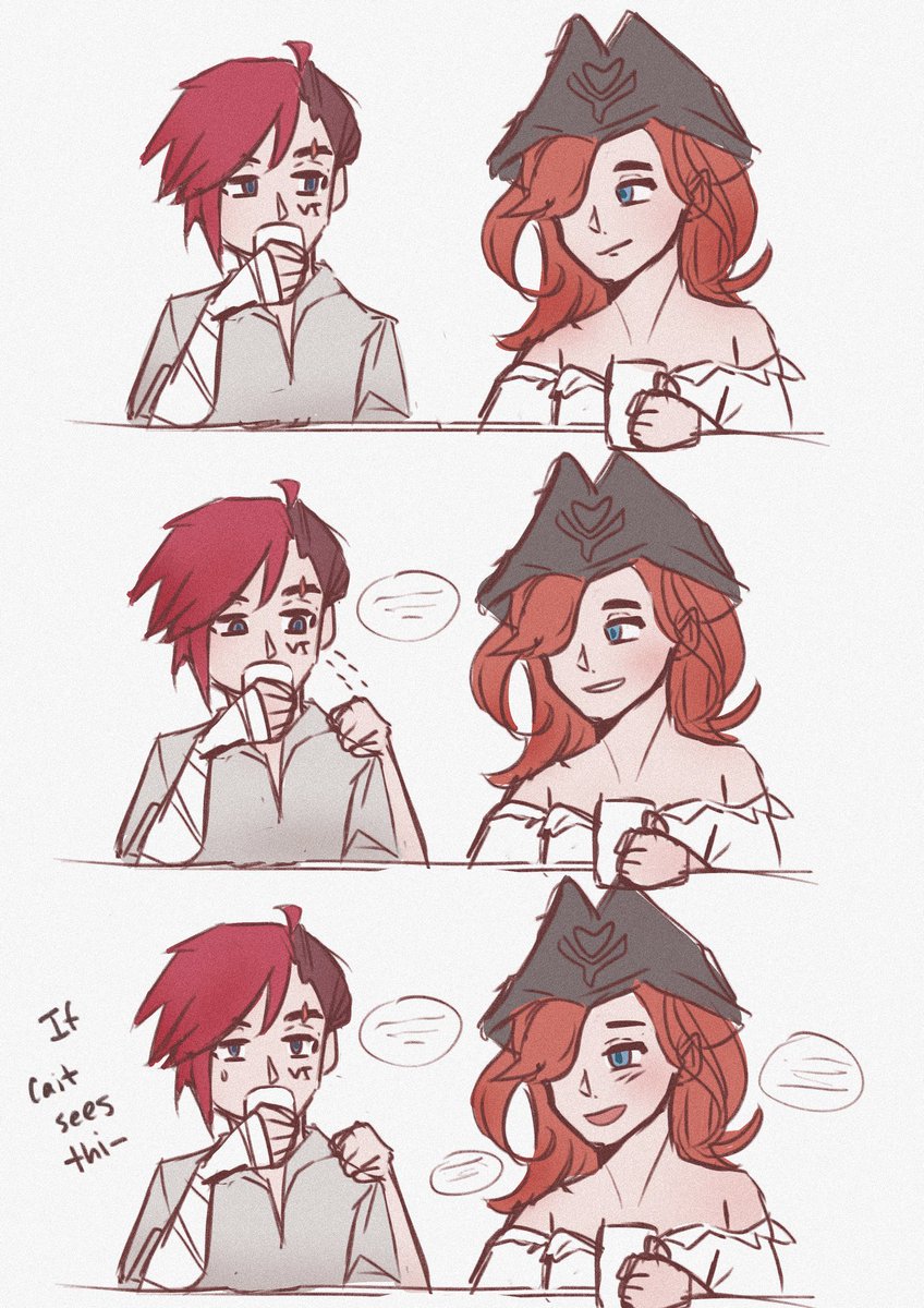 nawaowo's tweet photo. Jealous Caitlyn :) #Caitvi #sarahfortune #arcane 
-
I always liked the idea of Caitlyn being the jealous one so here you go :) https://t.co/bBzZUsltRh