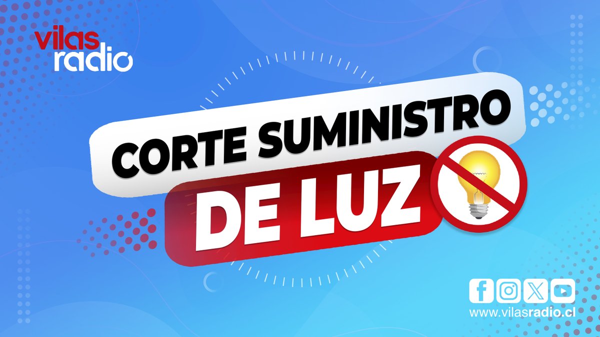VilasRadio's tweet image. 💡#RECUERDA #ATENCIÓN
Para mejorar la calidad del suministro eléctrico en #Iquique, este martes 14/01, entre 08:30 y 14:30 horas, se realizará una #InterrupciónProgramada en Alcalde Godoy, entre Filomenta Valenzuela y Santa Coloma de Farnes, debido a trabajos de mejoras.…