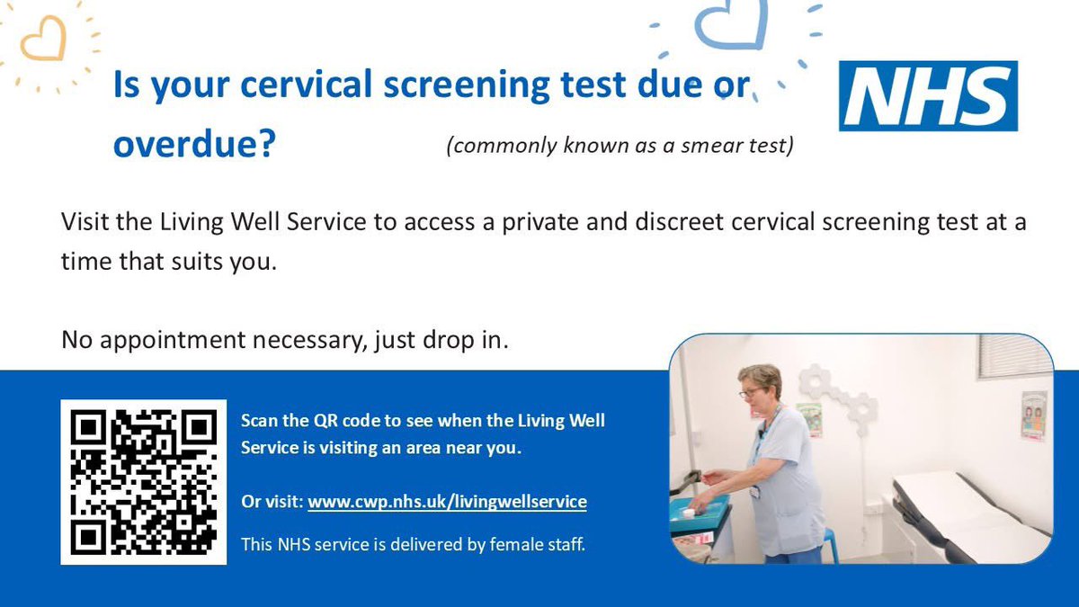 Cervical Screening in Halewood!

📅 14 Jan
⏰ 10:30 AM - 4 PM
📍 New Hutte Neighbourhood Centre, Litchfield Rd, L26 1TT

Is your smear test due or overdue? 💜 Drop in for a private &amp; discreet screening – no appointment needed!

#CervicalScreening #HealthMatters #Halewood
