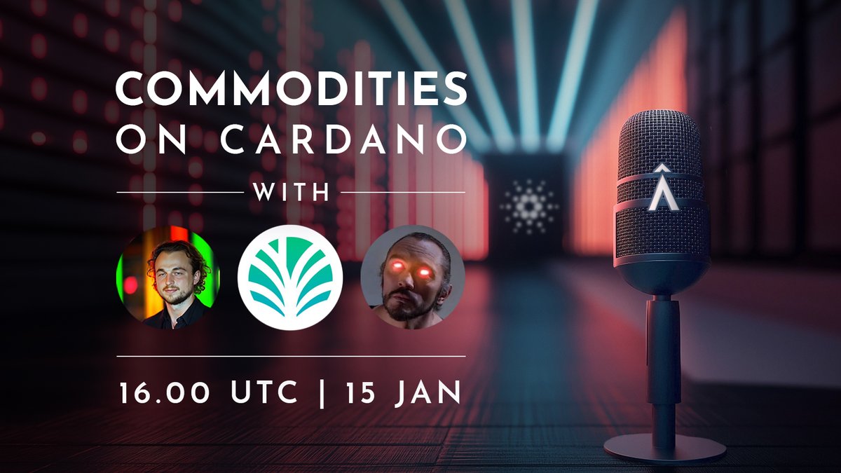 Gear up for our next Space this Wednesday at 16h UTC!

We'll be discussing RWAs &amp; on-chain commodities on Cardano!
<a href="/palmeconomy/">PALM Economy</a> is spearheading this initiative. We'll have <a href="/DanielTetsuyama/">Daniel Friedman ₳Σ 🇺🇸🇯🇵⛩️</a> on to discuss everything they're building.

Tune in to get the latest, set that reminder!