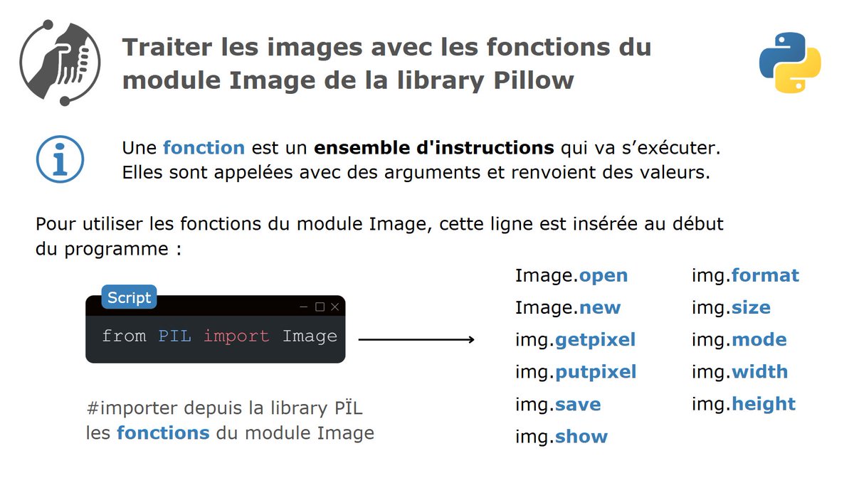 🆕 2 ressources à intégrer dans un parcours d'apprentissage élève comme #Éléa pour le traitement des images et la création de graphique en <a href="/Python/">Python</a> #SNT #2nde avec l'outil <a href="/CapytaleFr/">Capytale.fr</a> 

🖼️ canva.com/design/DAGXOaS…
📈 canva.com/design/DAGZW6A…