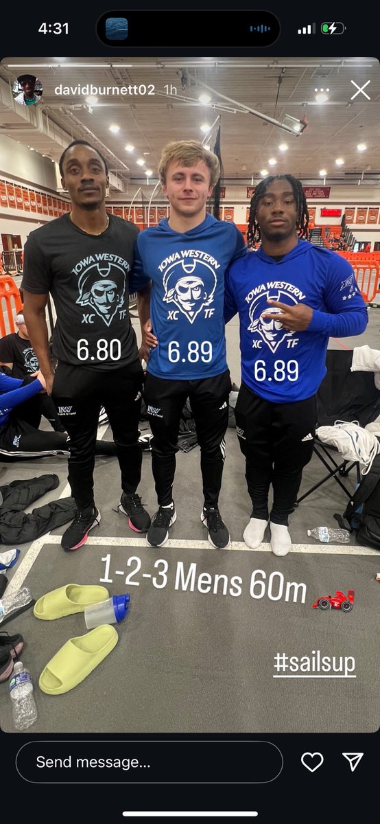 gabeyu123's tweet image. First collegiate meet, off yo a good start, grateful to be here! 
2nd overall in prelims @ 6.91
3rd in finals at 6.89