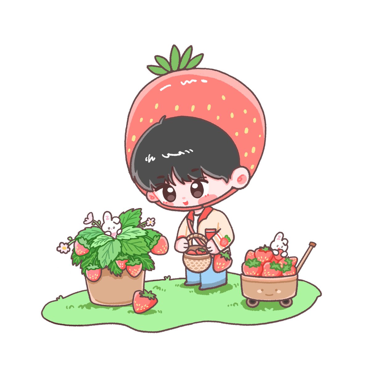 MonetYuJin's tweet photo. 🍓🍓🍓🐰🍓🍓🍓
#한유진  #ZEROBASEONE  #ZB1fanart https://t.co/d9YaBEaLi6