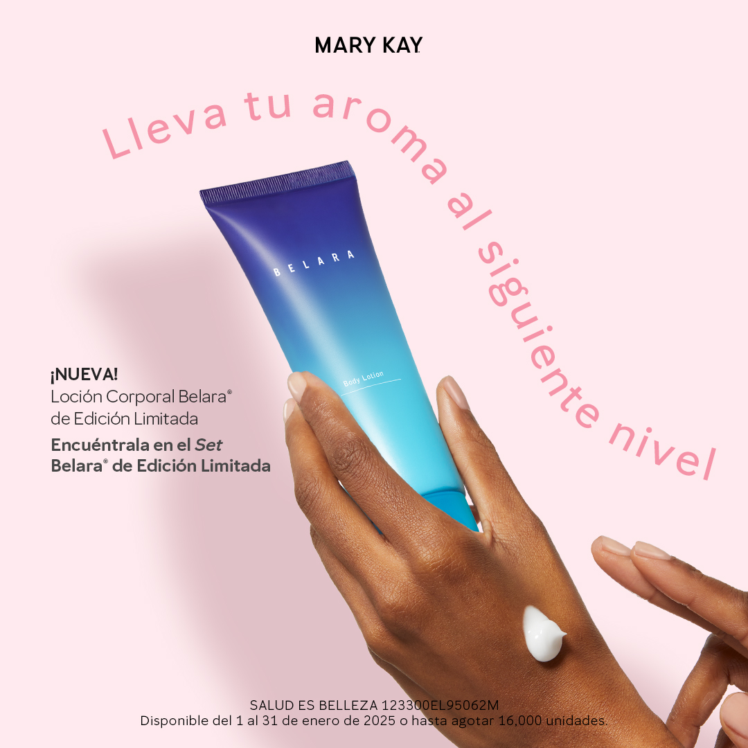 Tu aroma favorito ahora en la ¡NUEVA! Loción Corporal Belara® de Edición Limitada. ¡Adquiérelas juntas en el Set Belara® de Edición Limitada!​

Consíguela por tiempo limitado en marykay.com.mx​

#MaryKayDeMéxico
