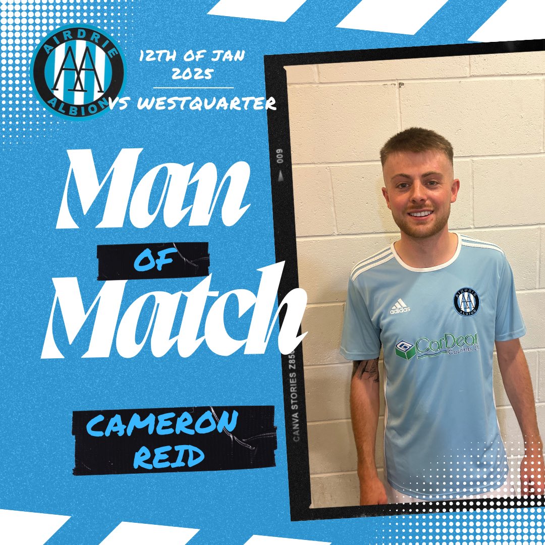 Airdrie Albion (@airdrie_albion) on Twitter photo 🔵🏆⚽️ LEAGUE RESULT ⚽️🏆🔵
Superb performance from start to finish
Good to be back after few weeks off
MOTM <a href="/cameronnreid15/">Cameron Reid</a>
Goals from
<a href="/cameronnreid15/">Cameron Reid</a> ⚽️
<a href="/connarG0/">Connar Gilchrist</a> ⚽️
<a href="/RhyssArthur/">Rhys Arthur</a> ⚽️⚽️
Boab Mcalonan ⚽️⚽️
<a href="/scottish_aff/">AmateurFixturesResultsSCO</a> <a href="/AirdireL/">Airdire and coatbridge league</a> 🔵🏆⚽️ LEAGUE RESULT ⚽️🏆🔵
Superb performance from start to finish
Good to be back after few weeks off
MOTM <a href="/cameronnreid15/">Cameron Reid</a>
Goals from
<a href="/cameronnreid15/">Cameron Reid</a> ⚽️
<a href="/connarG0/">Connar Gilchrist</a> ⚽️
<a href="/RhyssArthur/">Rhys Arthur</a> ⚽️⚽️
Boab Mcalonan ⚽️⚽️
<a href="/scottish_aff/">AmateurFixturesResultsSCO</a> <a href="/AirdireL/">Airdire and coatbridge league</a>