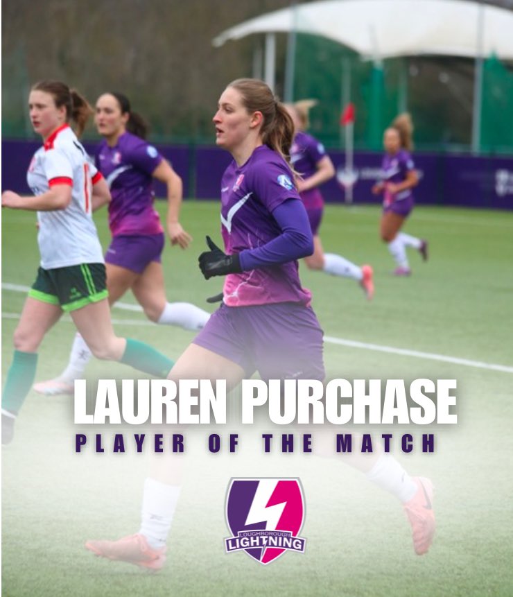 Today’s Lightning Player of the Match with a hattrick and an assist in 45 minutes, Lauren Purchase 👏 ⚡️