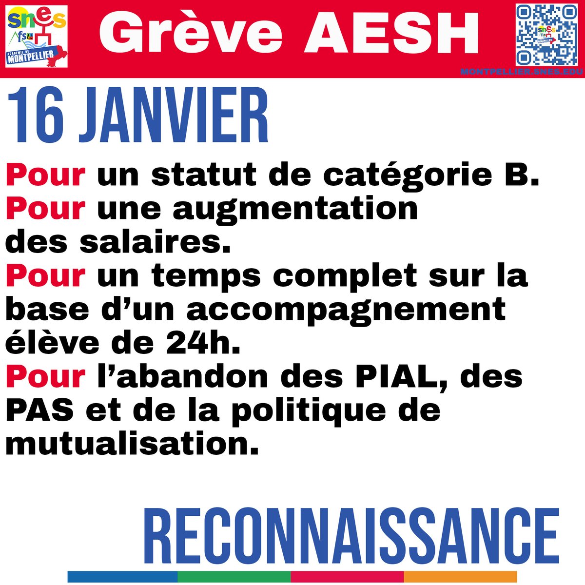 #greve16janvier #AESH